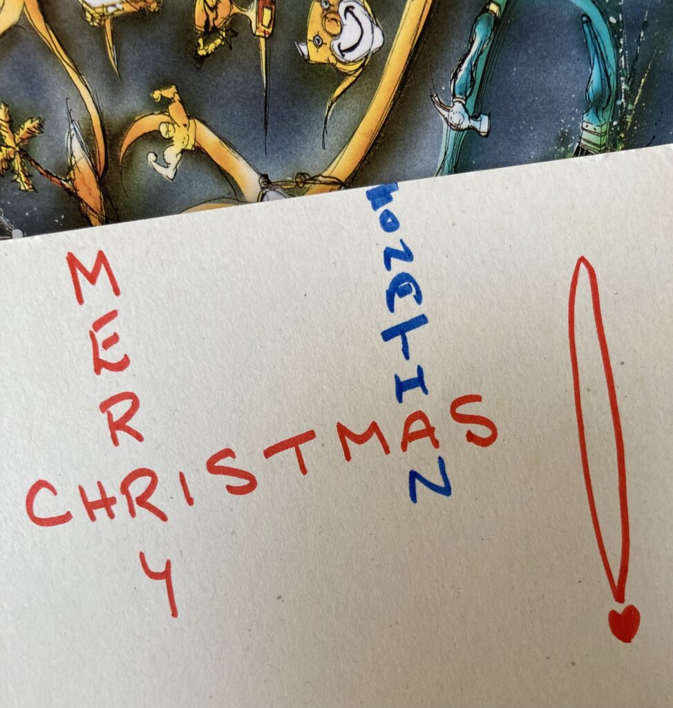 A creative Christmas card from Tony Buzan